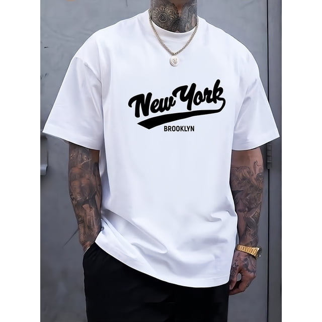 Camisetas con estampado de Nueva York para hombre, camisetas casuales de manga corta de verano, ropa deportiva para exteriores, ropa de ocio.