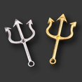 thumbnail image 2 of 12pcs Gold Color Silver Color Weapon Trident Pendants Retro Earrings Metal Accessories DIY Charms Jewelry Crafts Making A1249, 2 of 5