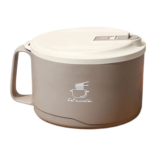 Stainless Noodle Box 1100Ml Cooker Bowl with Lid and Handle Filterable Design Grade Stainless Cover Lightweight Portable | Instant Noodle Soup Container Dinnerware Set,Tableware,Cutlery Set,Ceramic P