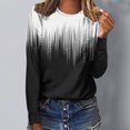 thumbnail image 2 of Pompotops Hauts Amples à Col Rond pour Femmes T-Shirts Imprimés Décontractés Blouse à Manches Longues en Solde, 2 of 5