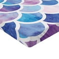 thumbnail image 2 of Ambesonne Fish Scale Fitted Sheet 2 Pcs Set, Pastel Mermaid Pattern, King, Multicolor, 2 of 3
