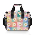 thumbnail image 7 of FORMRS Insulated Cooler Bag 24 Cans Capacity Soft Leakproof Lunch Box with Side Pockets, Pink Checkered Daisy, 7 of 7