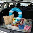 thumbnail image 2 of Bulopur Snowman Car Trunk Mat 29" x 39", Cute Snowman Holding Gift Xmas Print Cargo Liner, Waterproof Non-Slip Rear Cargo Mat for Winter Holiday, 2 of 7
