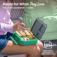 thumbnail image 5 of Bentgo Kids Stow & Go Lunch Box with Built-In Utensil, Leak-Proof Design, Removable Tray, Portion-Perfect Compartments for Kids and Teens (Gray Leaf), 5 of 6