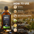 thumbnail image 4 of ORZAX 5000 mg Black Seed Oil Organic Cold Pressed Drops with 50 mg Thymoquinone for Immune Support, Good Hair, Skin, and Joints (240 ml), 4 of 7