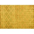 thumbnail image 1 of Ahgly Company Machine Washable Indoor Rectangle Persian Yellow Traditional Area Rugs, 4' x 6', 1 of 4