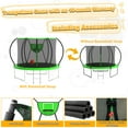 thumbnail image 5 of Elitezip 10ft Trampoline for 2-3 Kids, Outdoor Trampolines for Adults, Backyard Recreational Trampoline with Enclosure Net, Basketball Hoop, Light, Sprinkler, Ladder, Loading 1000 lbs, Curved Design, 5 of 10