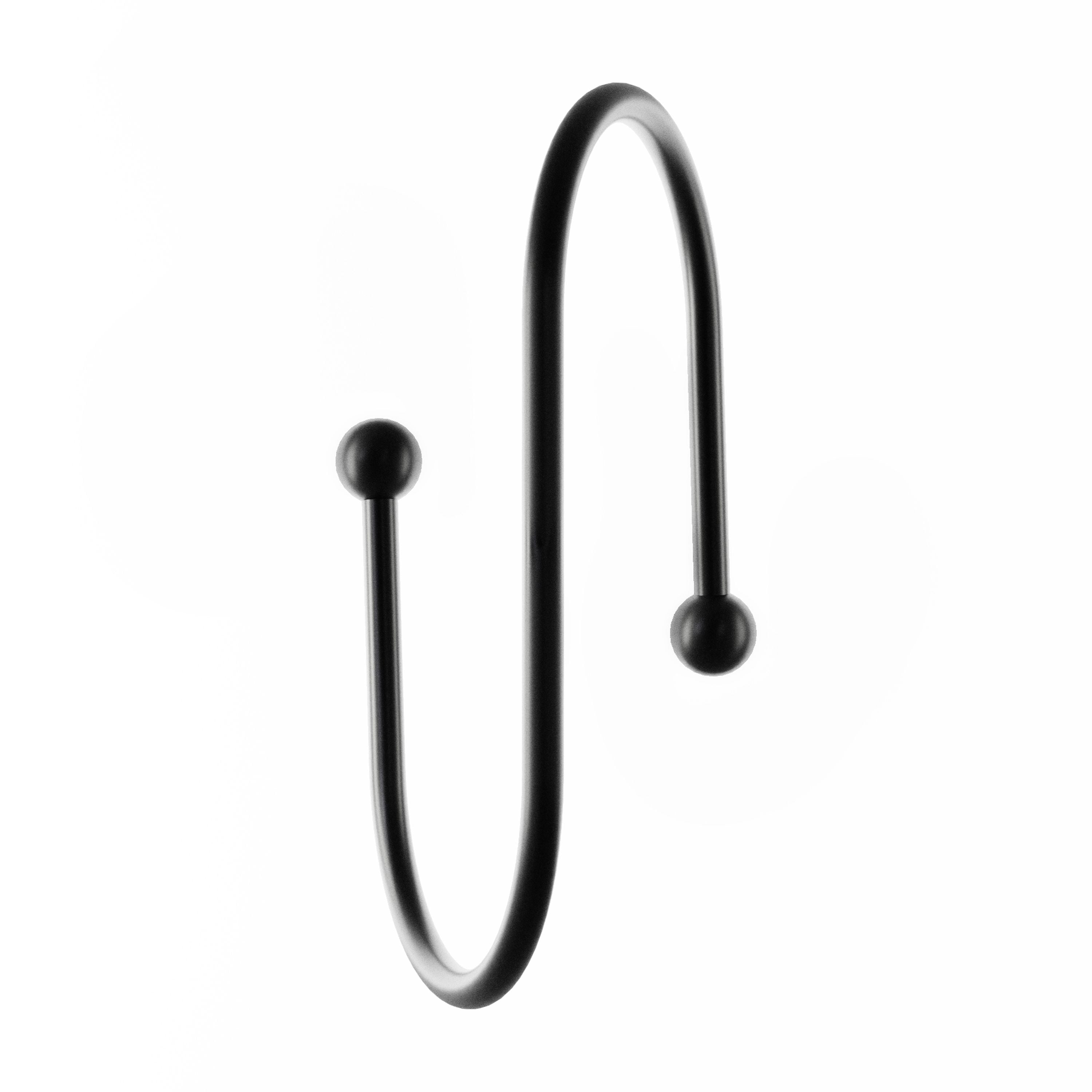 Crochets décoratifs en spirale pour rideau de douche Mainstays, noir Ensemble de 12