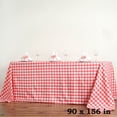 thumbnail image 3 of BalsaCircle 90" x 156" Checkered Tablecloth Wedding Party Table Linens Coral and White, 3 of 6