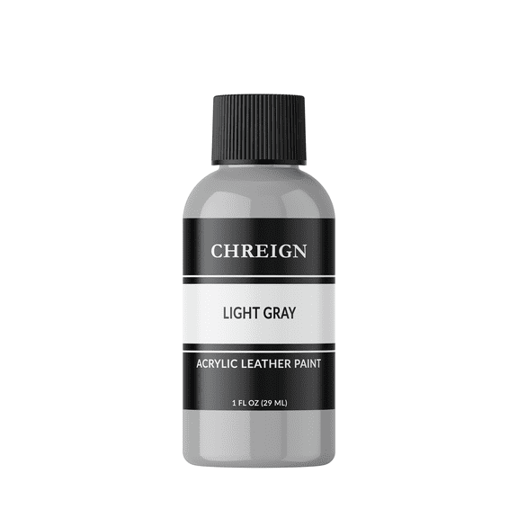 Chreign Acrylic Leather Paint, Light Gray - Paint for Shoes & Sneakers 1 oz.
