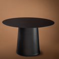 thumbnail image 4 of 23.6"W Black Mid Century Modern Metal Single Round Coffee Table, 4 of 5