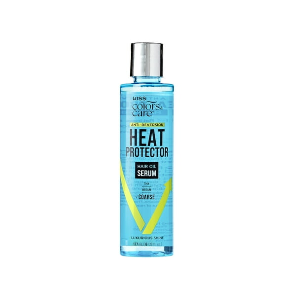 KISS Colors & Care Anti-Reversion Heat Protector Hair Oil Serum, 177mL (6 US fl. oz.)