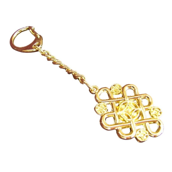 Feng Shui Metal Mystic Knot Key Chain Infinity Symbol.