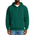 thumbnail image 4 of Pullover Hooded Sweatshirt for Men Classic Long Sleeve Solid Color Drawstring Hoodie Top Dark Green 2XL, 4 of 5