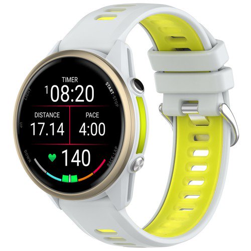 GadgetCom Replacement Band Compatible with Garmin Forerunner 970 , Dual Color Soft Silicone Watch Band Sport Workout Strap
