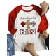 thumbnail image 4 of Minnieouse Camiseta de mezcla de algodón con cuello redondo, camisetas informales de manga 3/4, camiseta interior holgada informal de manga 3/4, ropa Prendas para la parte del cuerpo Manga 3/4 roja S Minnieouse AP003793-06, 4 of 6