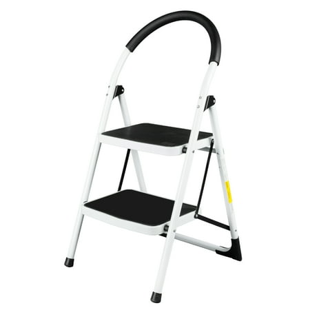 step ladder stool portable folding lightweight foldable platform aluminum ladders industrial handle duty heavy kitchen capacity 330lbs weight mini slip