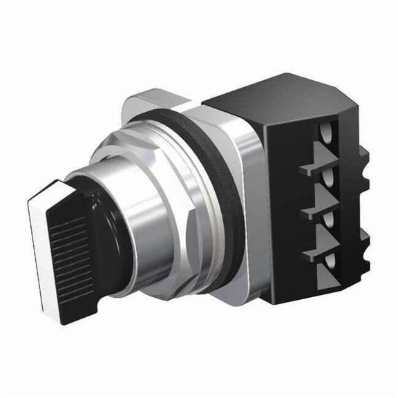 Siemens Selector Switch, 30 mm, 1NO/1NC, Black 52SA2AABA1P