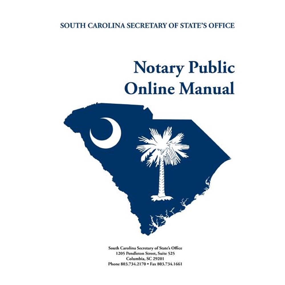 South Carolina Notary Public Online Manual (Paperback)