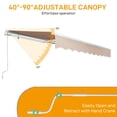 thumbnail image 5 of Tcbosik 12' x 10' Retractable Awning, Water-Resistant Sun Shade w/Crank Handle, Awning Cover Shelter for Garden Patio, Khaki, 5 of 10