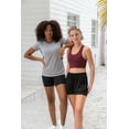 thumbnail image 3 of Real Essentials 4 Pack: Womens Active Athletic Performance Dry-Fit Shorts with Zipper Pockets (Available In Plus Size), 3 of 6
