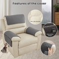 thumbnail image 3 of Housse d'Accoudoir de Sofa, Housse d'Accoudoir Imperméable pour Fauteuil Inclinable avec Pochette, 1 Place Gris Foncé, 3 of 5