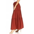 thumbnail image 2 of Women's Plus Size Tiered Ruffle Raw Hem Maxi Skirt, 2 of 4