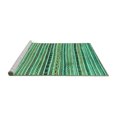 thumbnail image 2 of Ahgly Company Machine Washable Indoor Rectangle Abstract Turquoise Blue Modern Area Rugs, 2' x 5', 2 of 4