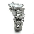 thumbnail image 4 of Womens Rings Silver Design Stainless Steel Ring with AAA Grade CZ in Clear, 4 of 4