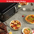 thumbnail image 3 of Galanz GLCMKZ07BKR07 Retro Countertop Microwave Oven with Auto Cook & Reheat, Defrost, Quick Start Functions, Easy Clean with Glass Turntable, Pull Handle,0.7 cu ft, Black, 3 of 8