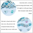 thumbnail image 4 of 54 Pcs Mixed Style and Colors European Beads, Rhinestone Large Hole Glass European Charms Beads fit Bracelet Jewelry Making, 4 of 7
