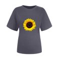 thumbnail image 3 of VOONCAS Womens Classic Soft Cotton Crewneck Short Sleeve T-Shirt, Solid Casual Basic Tee, Everyday Essential Top Dark Gray,Size XL, 3 of 4