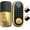 Gold Lock, variant on Front Door Handle, hornbill Single Cylinder Entry Door Lever for Both Right & Left Side Doors, Interior and Exterior Thumb Handle, Suitable for Any Deadbolts and Smart Lock, Silver HandleSet