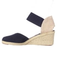 thumbnail image 4 of Womens Lauren Ralph Lauren Charla Closed-Toe Espadrille Wedge Sandals, Navy, 4 of 6