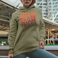 thumbnail image 2 of High Class Trailer Trash, Groovy Retro Wavy Text Merch Gift, Sand Hooded Sweatshirt or Hoodie, Large, 2 of 5