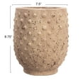 thumbnail image 2 of Creative Co-Op Round Sandstone Hobnail Planter with Distressed Finish, Greige, 2 of 6