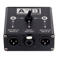 thumbnail image 1 of Selector Manual de Fuente de Audio Balanceada XLR 2 en 1 Salida o 1 Entrada y 2 Salidas, 2 Machos y 1 Hembra para Mezclador de Tarjeta de Sonido de Micrófono., 1 of 8