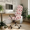 thumbnail image 3 of SCRAWLGOD Ladybug Love Spots Beige Valentine's Day Computer Office Chair Cover Universal Breathable Stain Resistant Rotating Chair Cover Stretch Dustproof Boss Chair Covers, S, 3 of 7