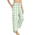 thumbnail image 2 of Fotbe Green Checkboard Women's Pajama Pants,Sleepwear Pants,Pj Bottoms Drawstring And Pockets-XX-Large, 2 of 9