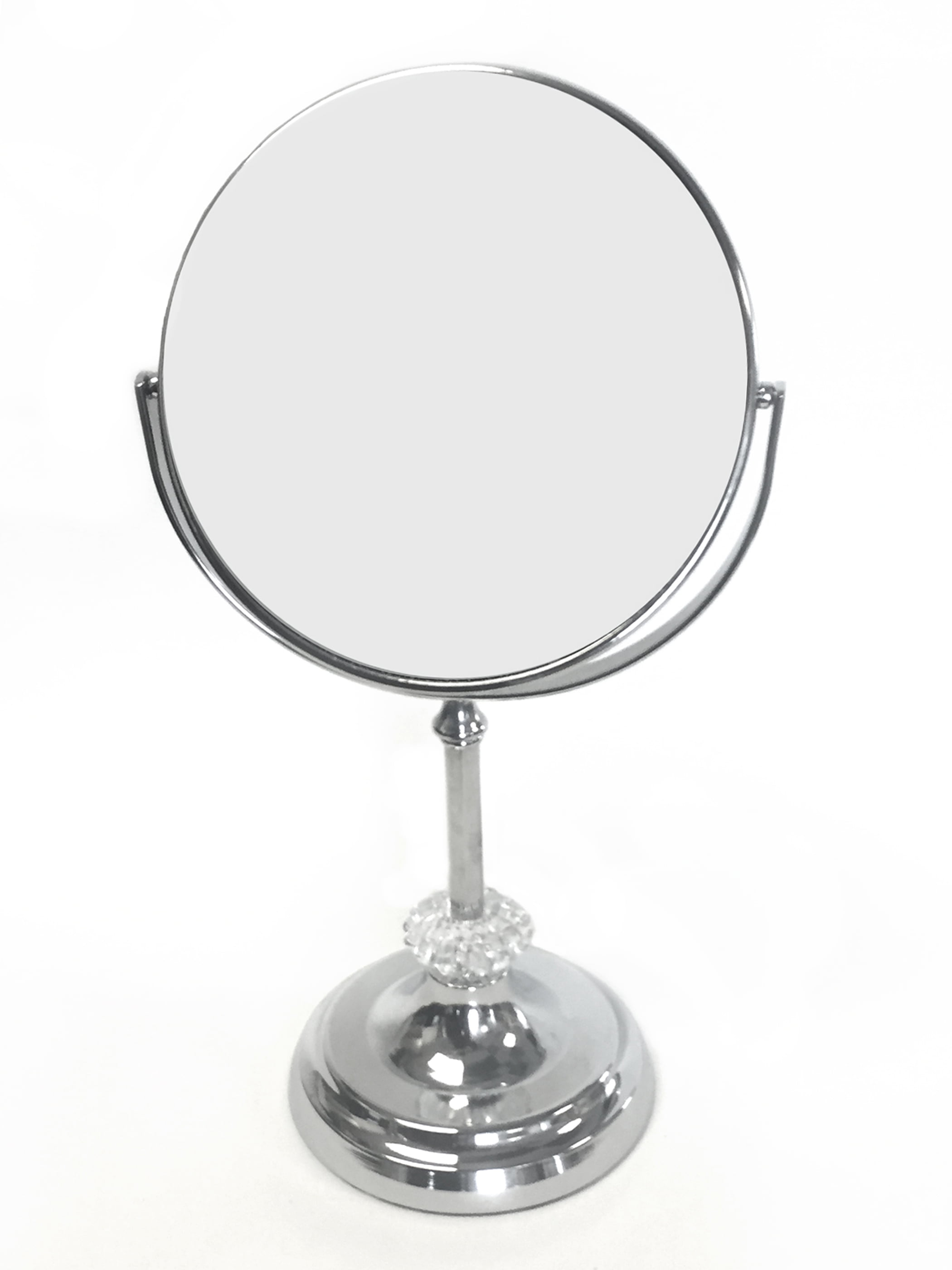 Splash Home Round Makeup Double Sided Magnifying Standing Mirror