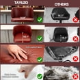 thumbnail image 3 of Tayuzo Adult Low Back Adjustable Seat Height Bar Stools - Set of 2, Burgundy, 3 of 10