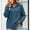 Blue Sweatshirts for Women, variant on Olyvenn Womens Hoodie Waffle Knit V Notch Drawstring Hood Drop Shoulder Loose Fit Pullover for School Drop Offs Park Picnic Gatherings Green S