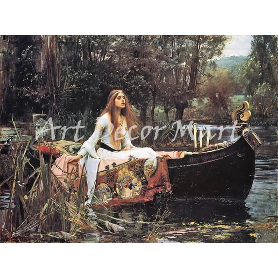 Lady Of Shalott- Waterhouse CANVAS or PRINT WALL ART
