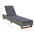 thumbnail image 2 of vidaXL Patio Lounge Chair Outdoor Sunlounger Sunbed with Cushion Poly Rattan, 2 of 6