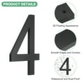 thumbnail image 2 of Uxcell Números de Casa Flotantes de Acrílico de 8 Pulgadas, Número de Casa Moderno 4 con Kit de Clavos para Exterior [Negro], 2 of 7