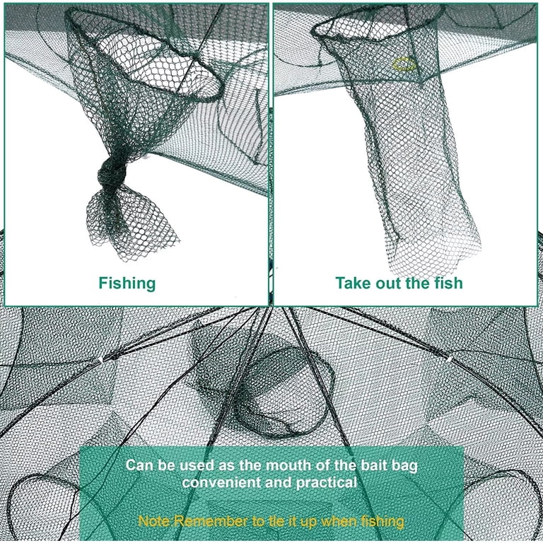 6-Hole Foldable Fishing Net Trap – Cast Cage For Shrimp, Crayfish, Prawn, Crab-608437