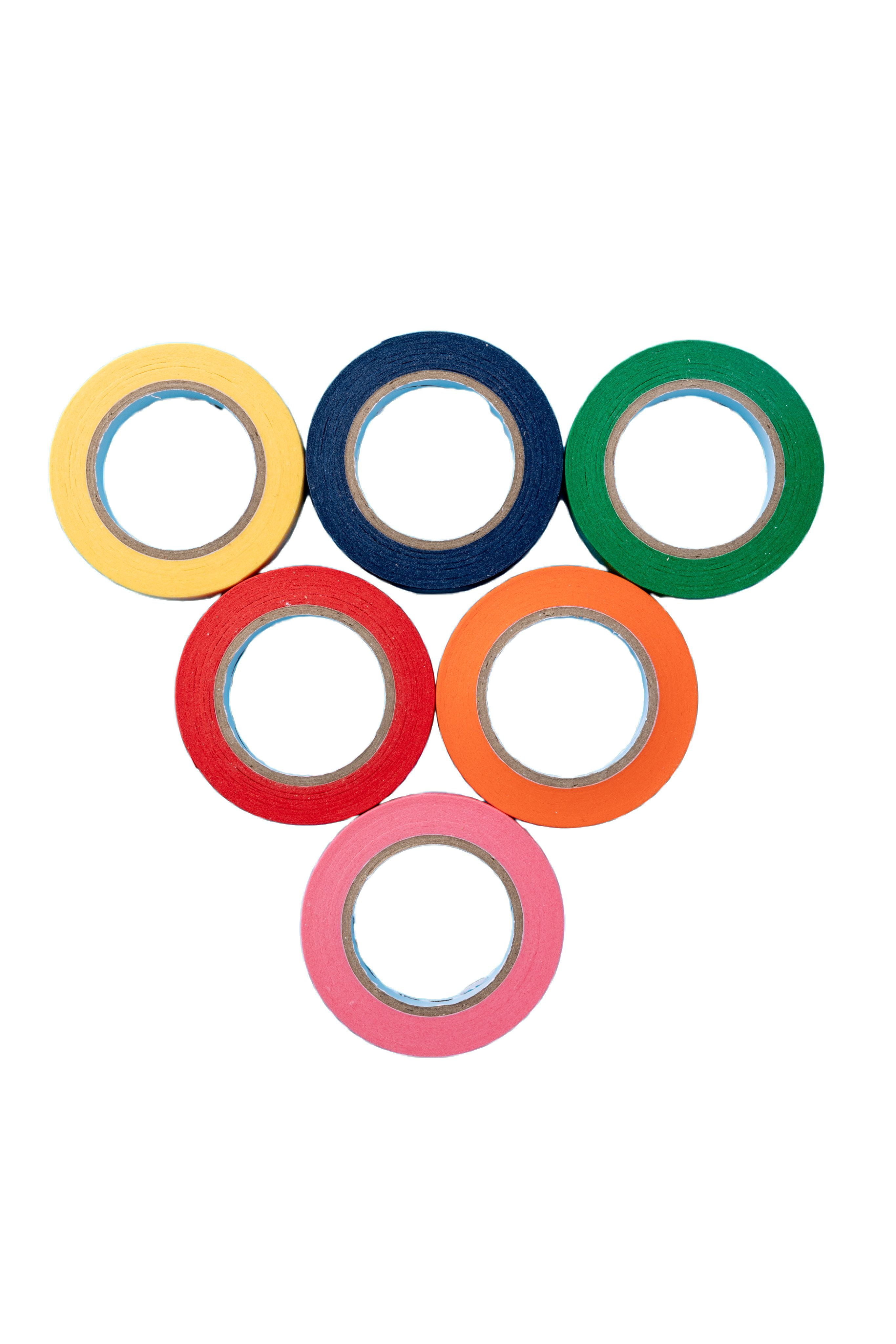 Pen+Gear Masking Tape, 0.59 in x 15 Yds, Multicolor, 6 Rolls
