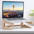 thumbnail image 3 of KAKOWELY Support pour Ordinateur Portable Support pour Ordinateur Portable Support de Tablette Support en Bois pour Ordinateur Portable Étagère de Rangement pour Ordinateur Portable Support Support 12.2"X10.63"X4.72 Pouces, 3 of 5
