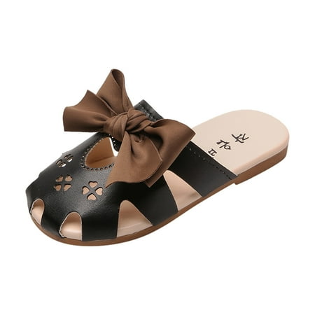 

Relanfenk Baby Sneakers Todder Girl Shoes Kids Indoor Flip Flops Bowknot Beach Casual Soft Slippers