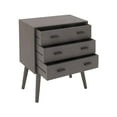 thumbnail image 3 of Decmode Modern 28 X 24 Inch Rectangular Three-Drawer Wooden Chest, 3 of 3